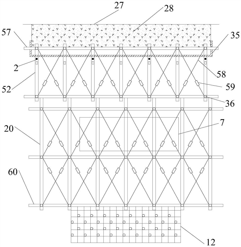 Shaped large-formwork vertical thin-wall side wall and construction method