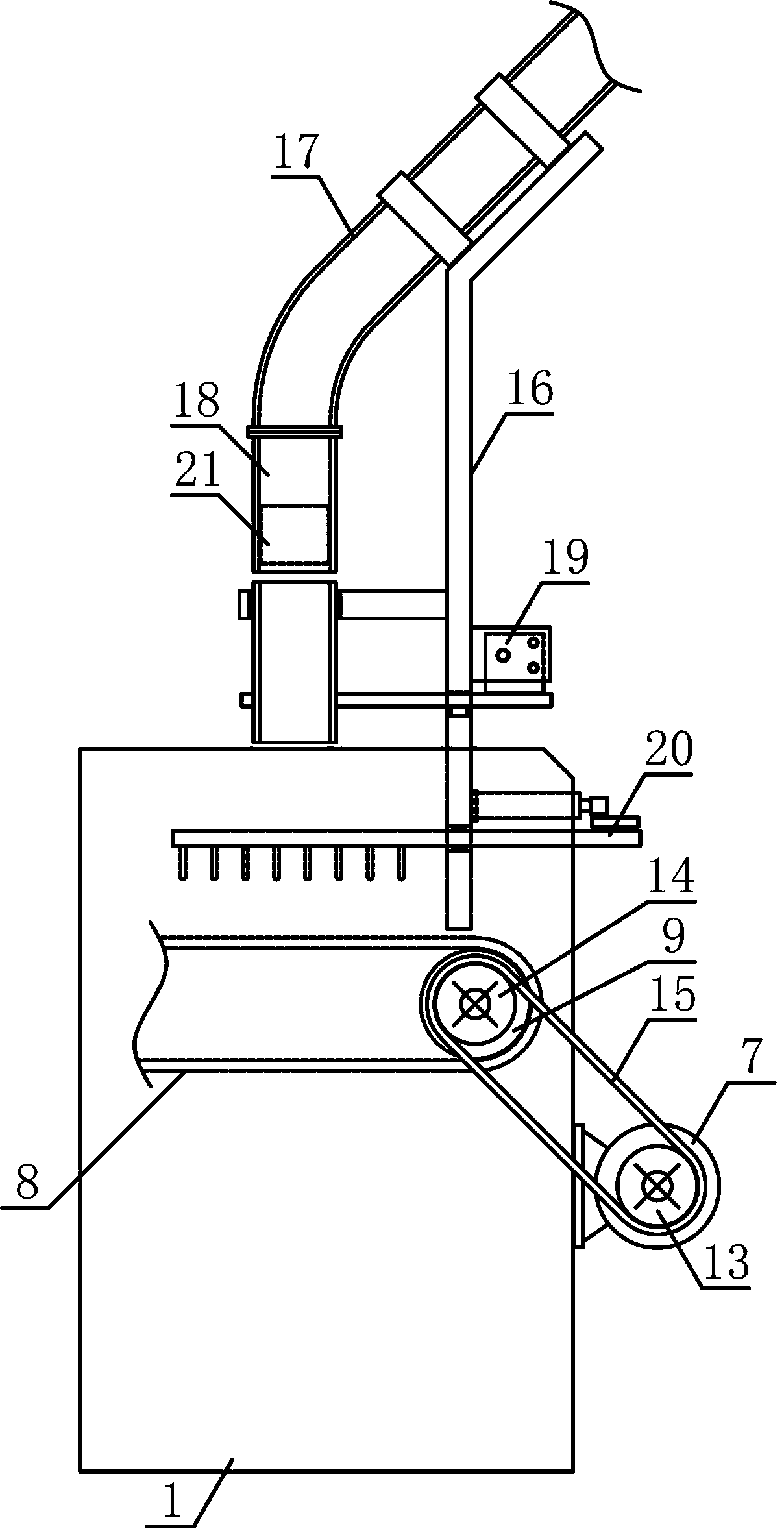 Wool spinning raw material guiding and flat spreading device used for wool top processing