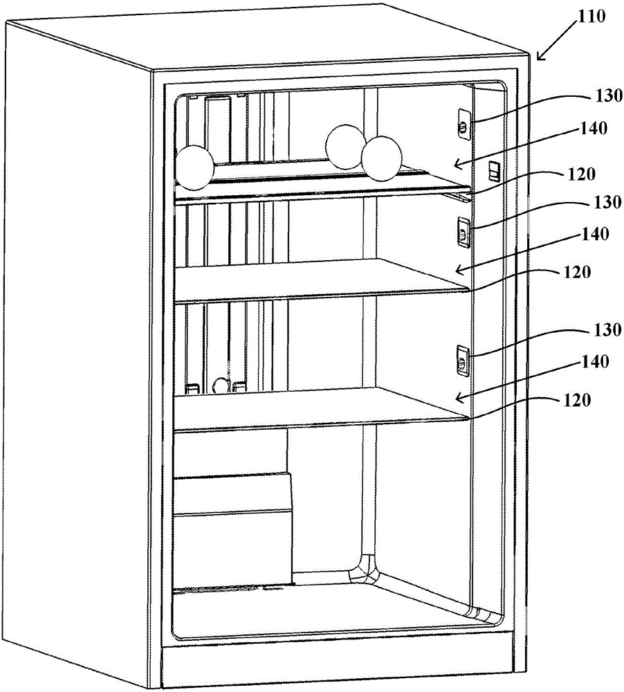 Method for detecting whether temperature abnormal materials are placed in refrigerator or not