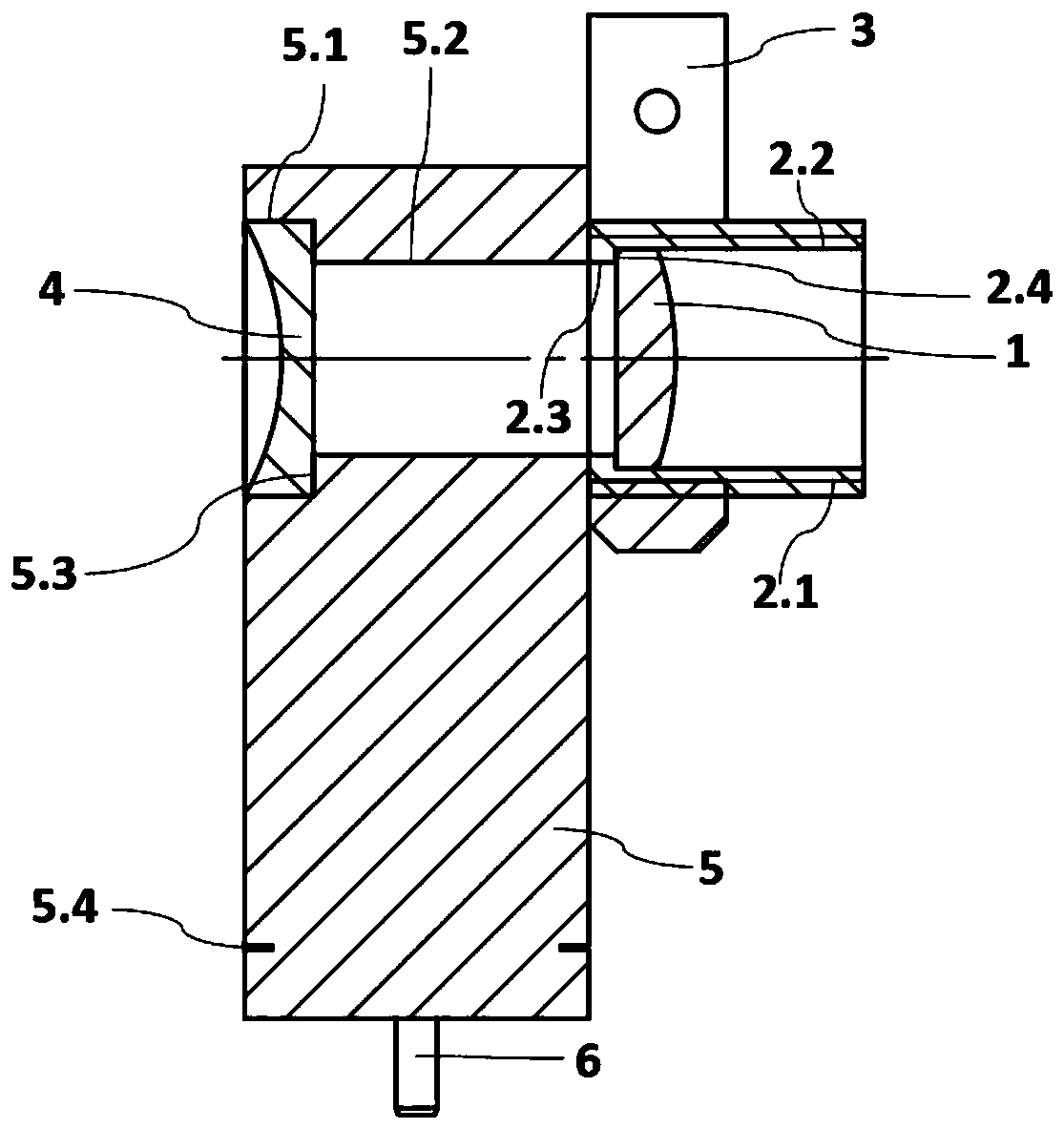 Galilean beam expansion lens device