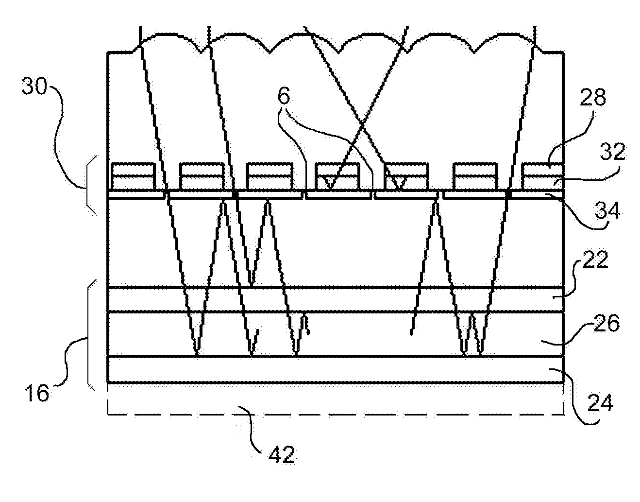 Photovoltaic device with enhanced light harvesting