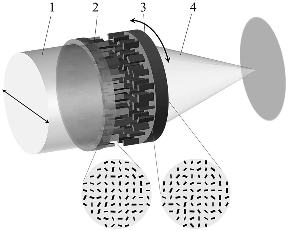 Cylindrical vector beam lens with adjustable polarization order and continuous zooming and its construction method