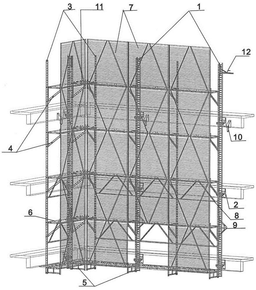 All steel-structure implementary scaffold