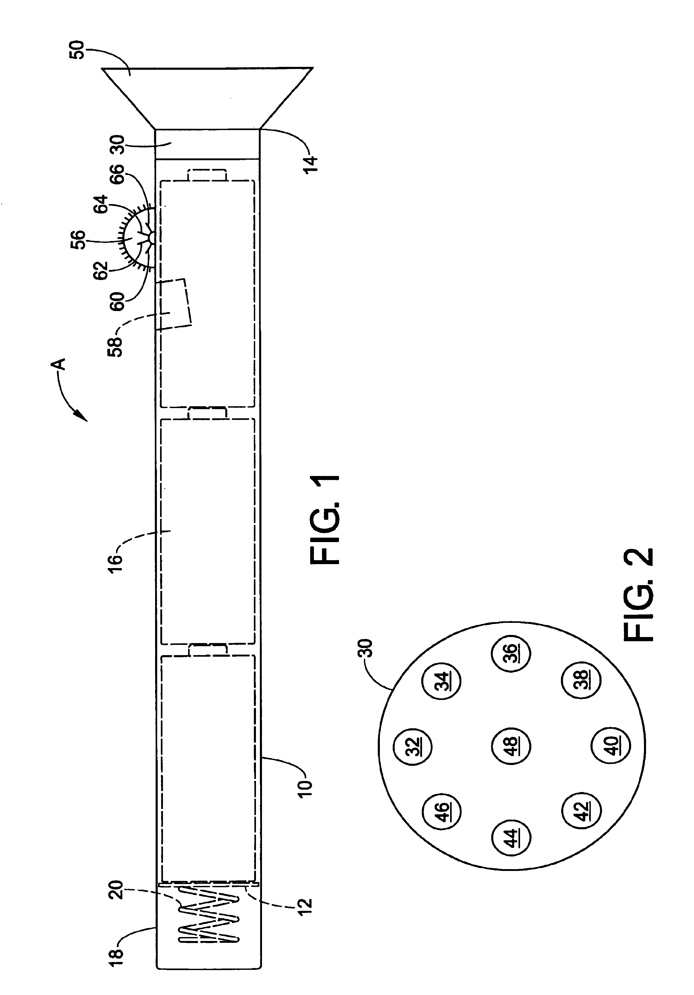 Flashlight with light emitting diode source