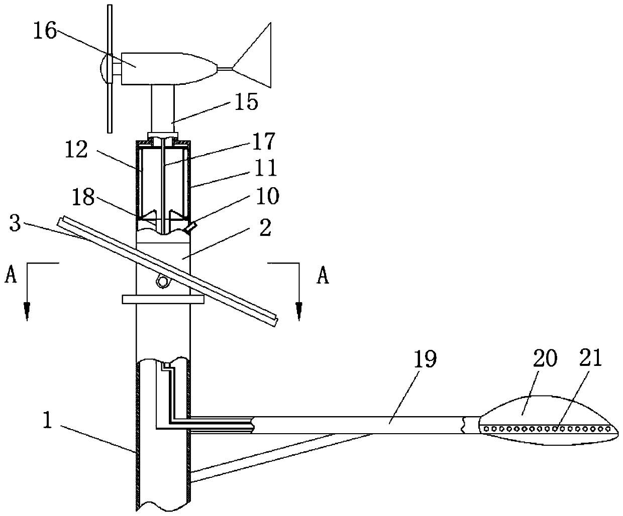 Adjustable new energy street lamp by utilizing electromagnetic induction principle