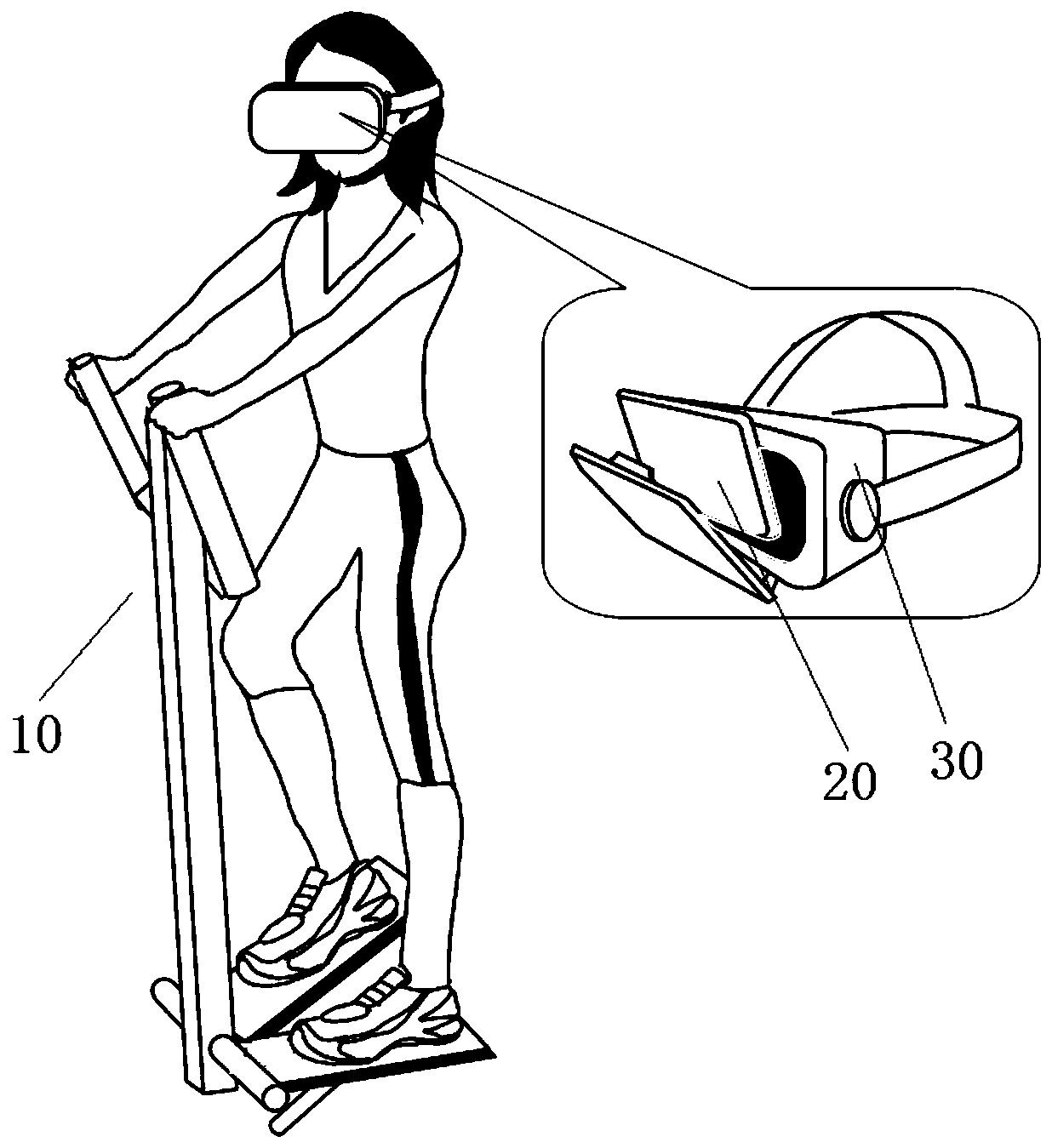 Treadmill motion platform based on VR