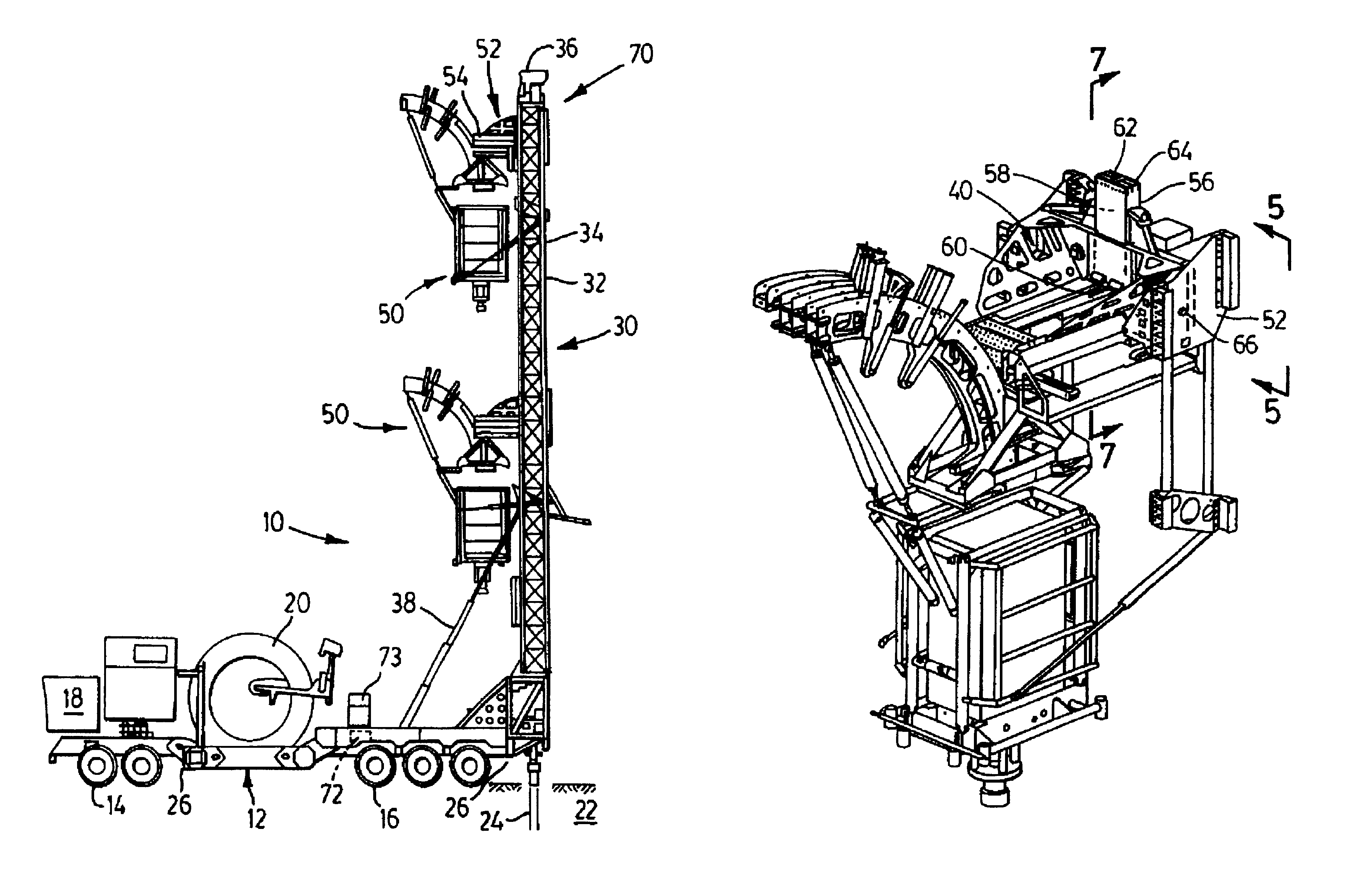 Trolley and traveling block system