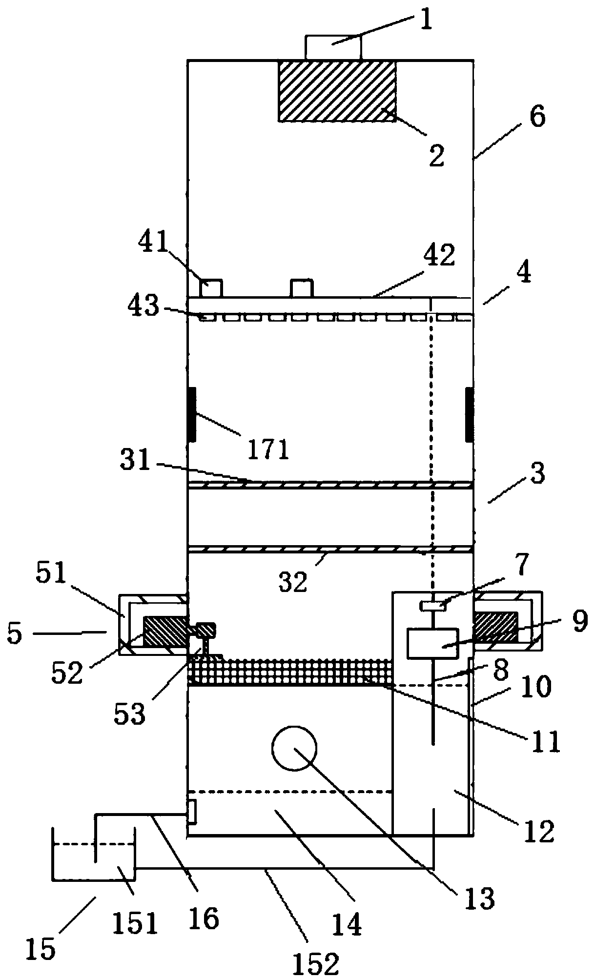 Self-cleaning type laboratory exhaust device