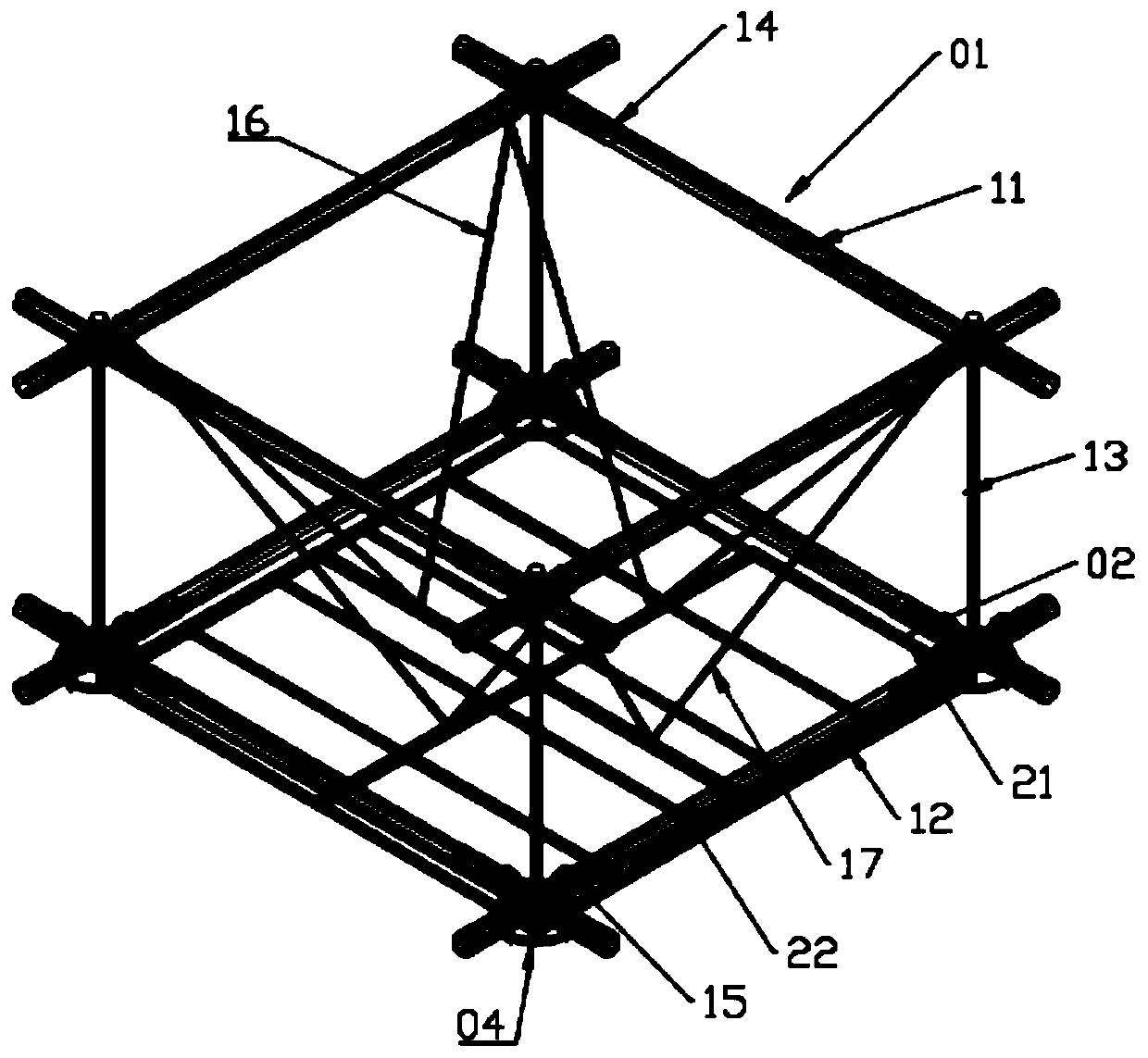 Large-span hoisting structure system for curvature suspended ceiling and hoisting method thereof