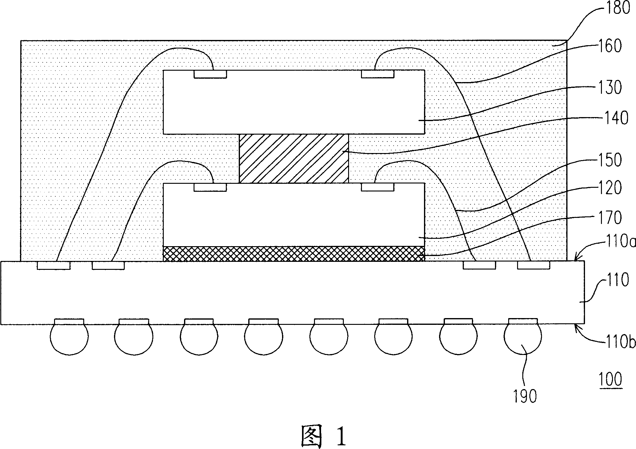 A stacking type wafer packaging structure