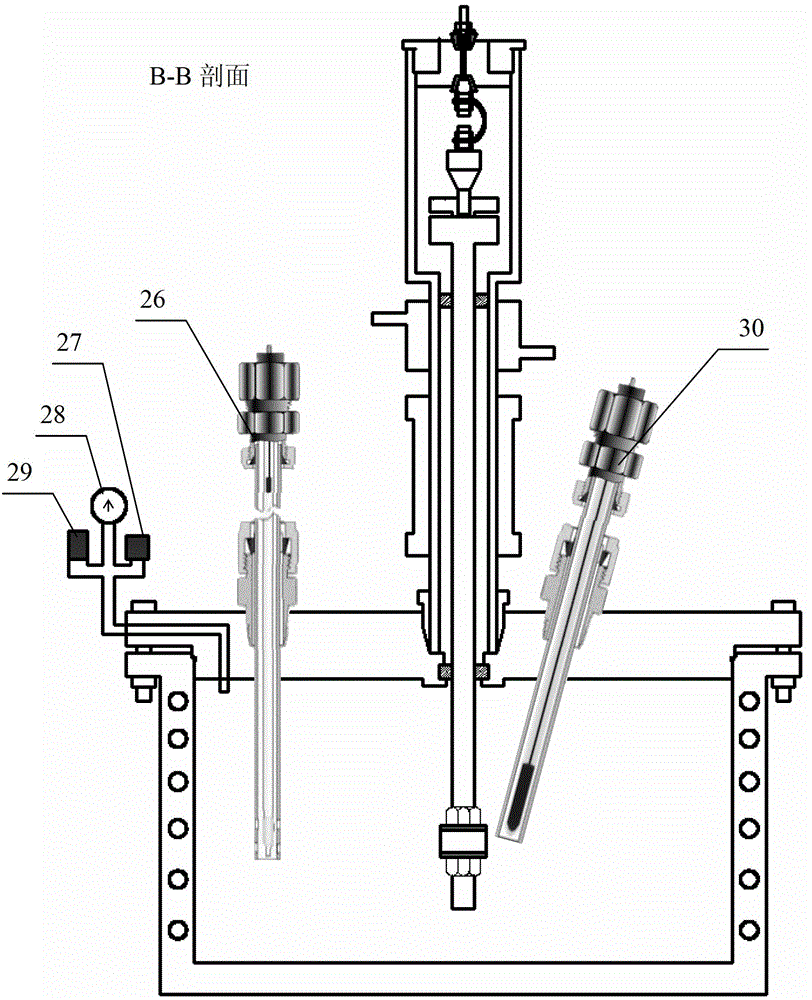 High temperature and high pressure dynamic electrochemical test and pH in situ monitoring experimental device