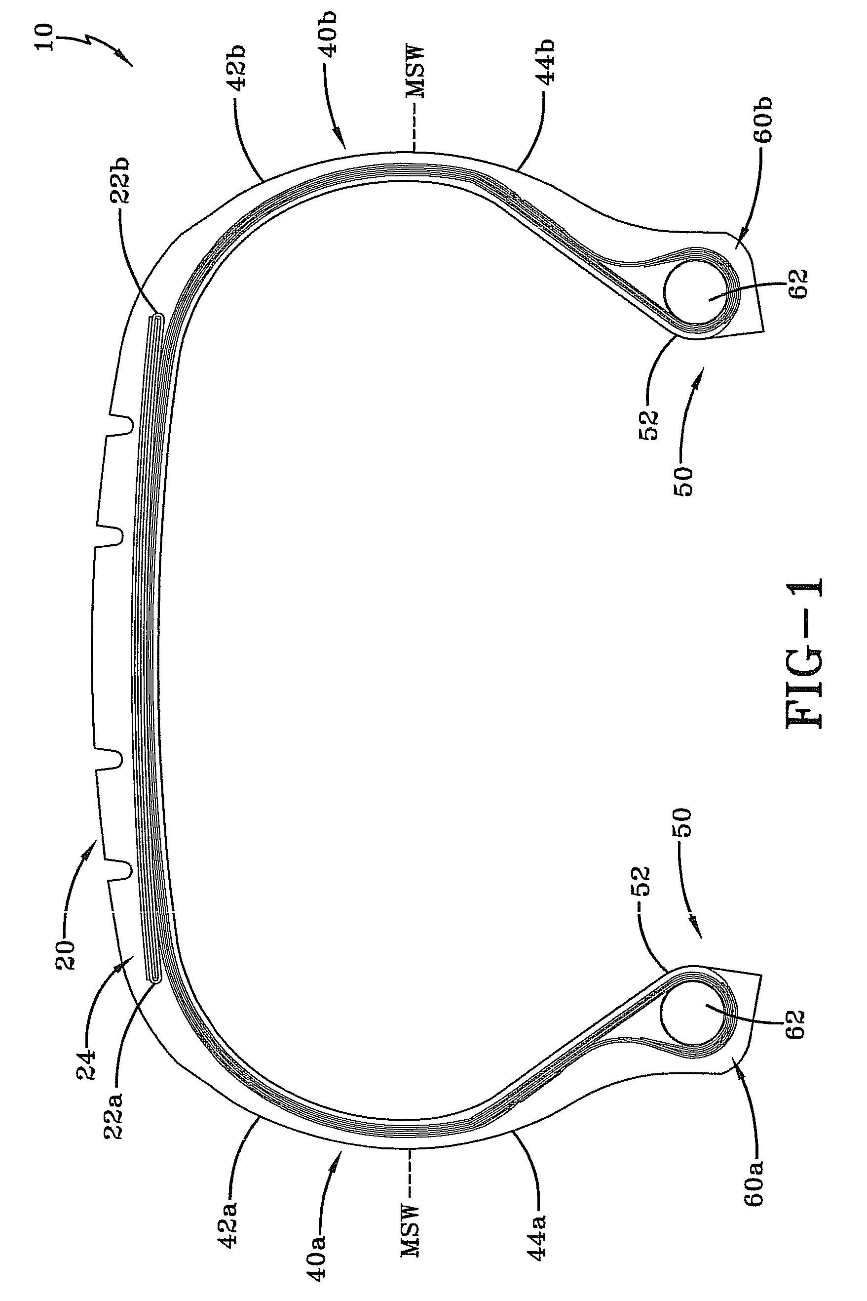 Pneumatic tire with increased lower sidewall durability