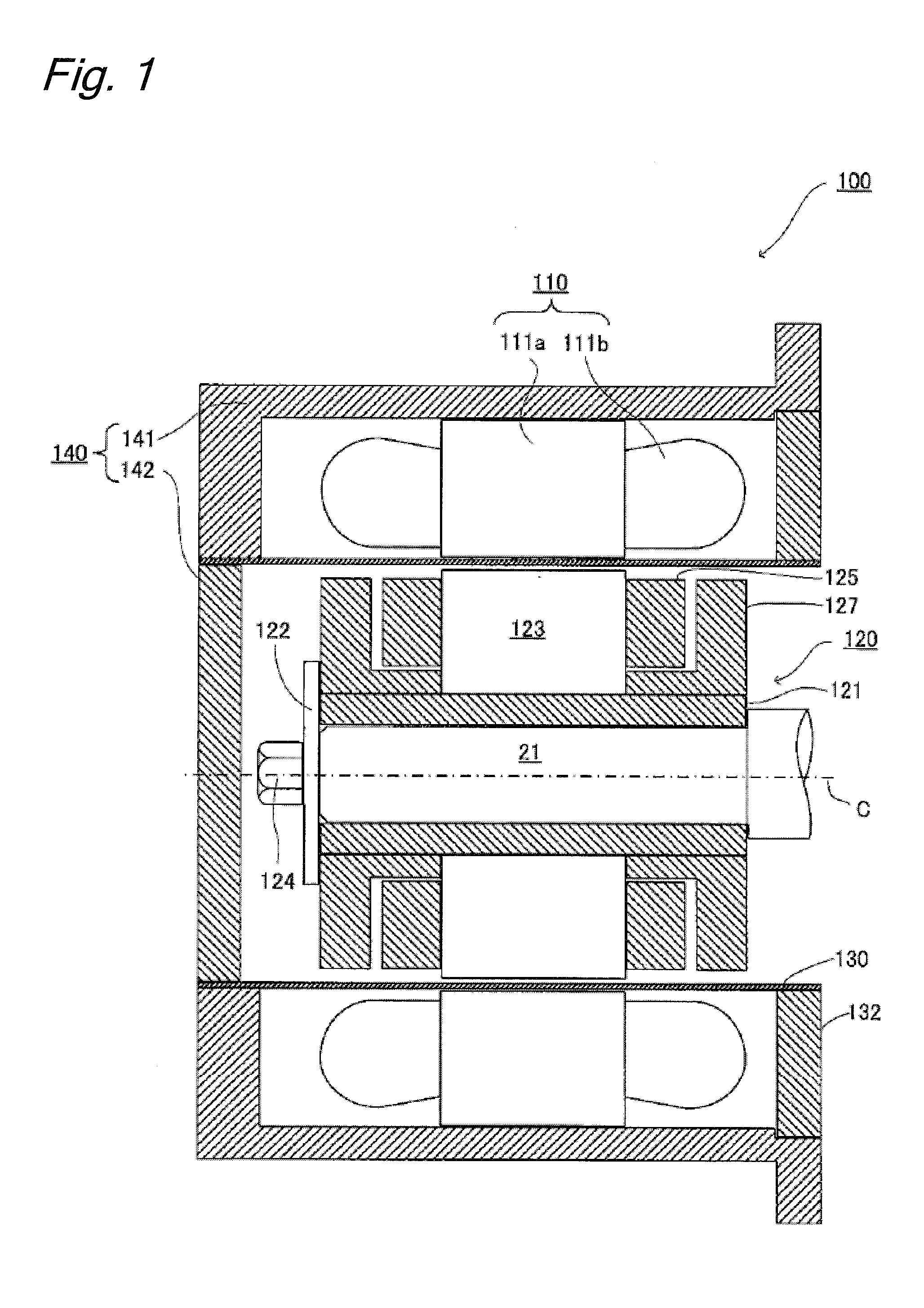 Vacuum pump motor and vacuum pump including same