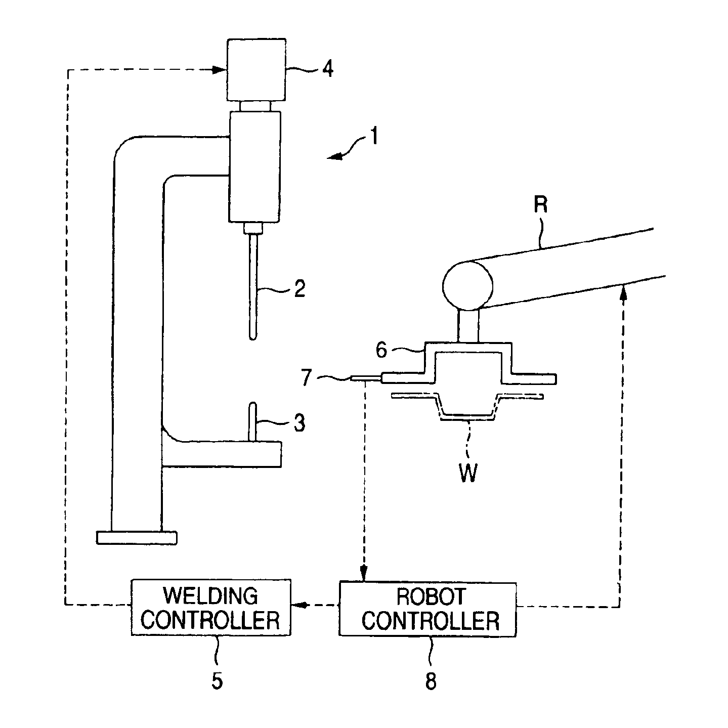 Method and device for detecting abrasions of electrodes in stationary welding gun