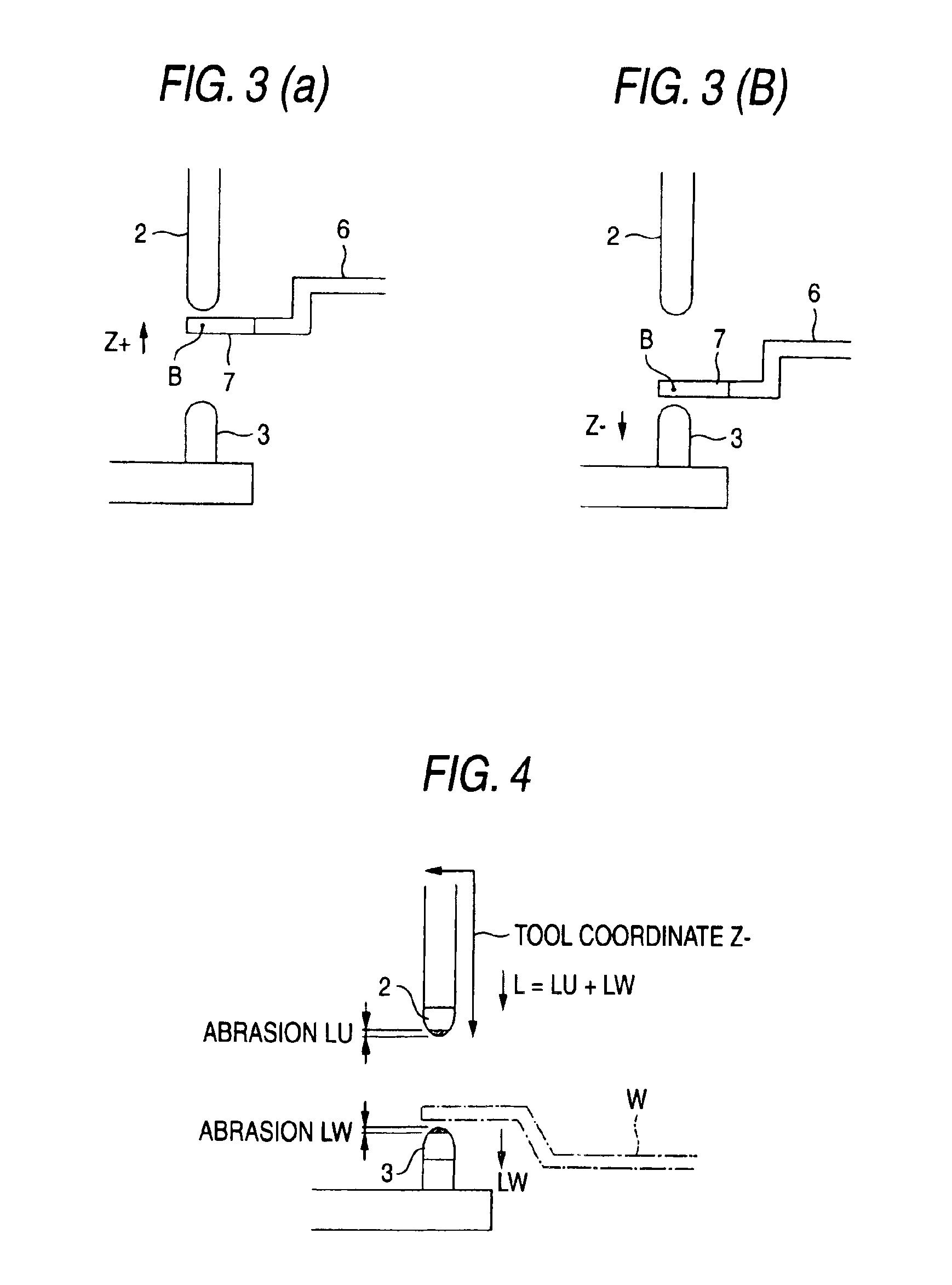 Method and device for detecting abrasions of electrodes in stationary welding gun