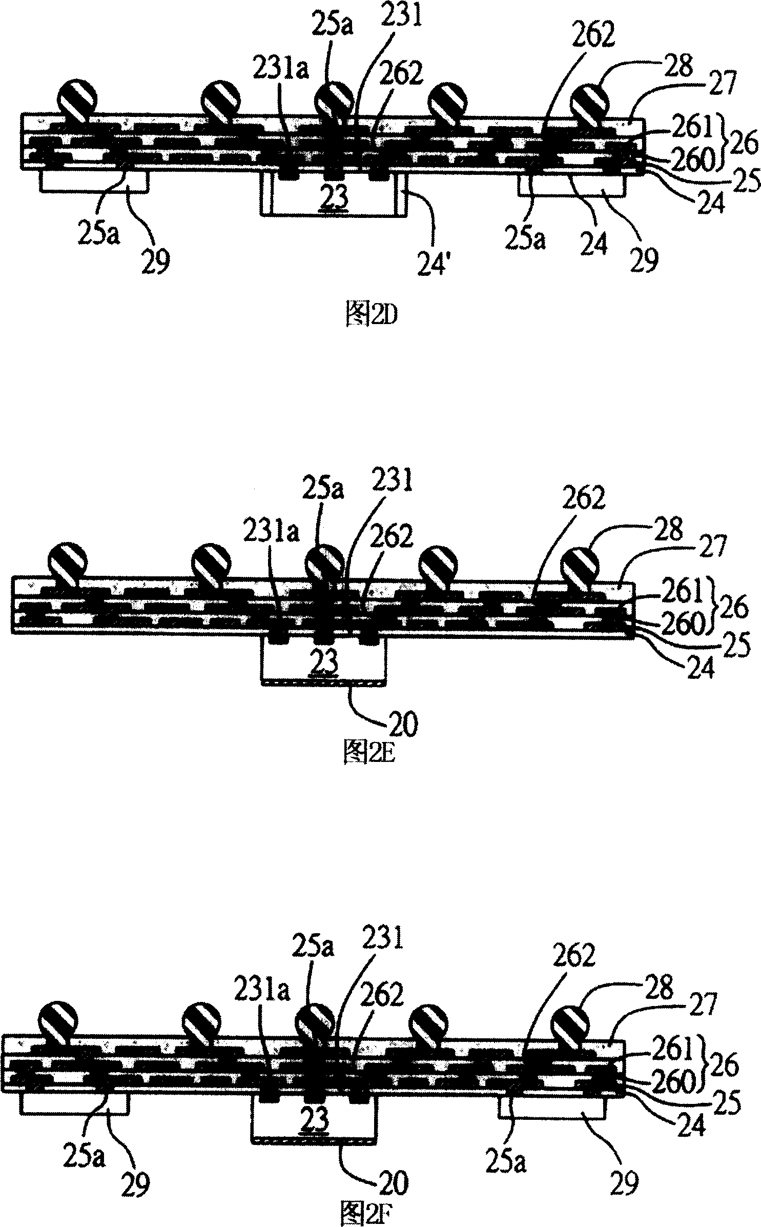 Directly electric connected crystal covered encapsulation structure of semiconductor chip