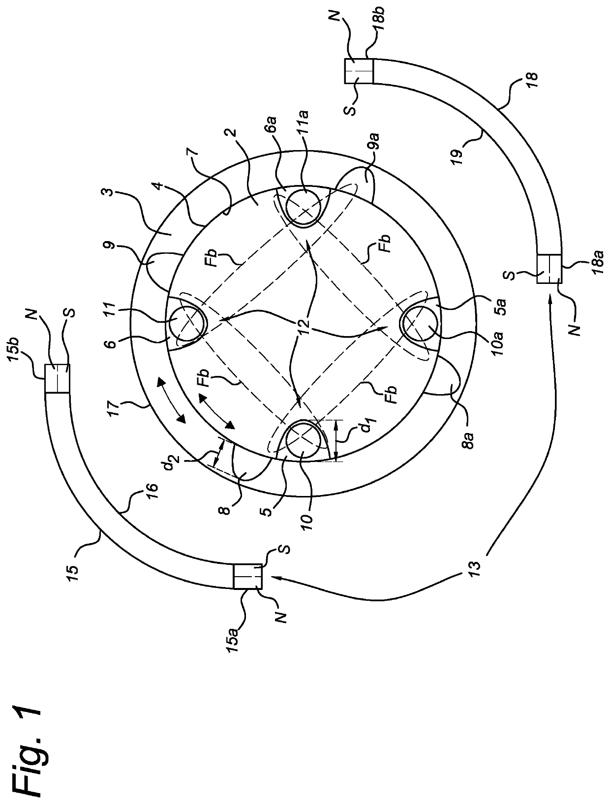 Magnetically actuated clutch for an additive manufacturing system