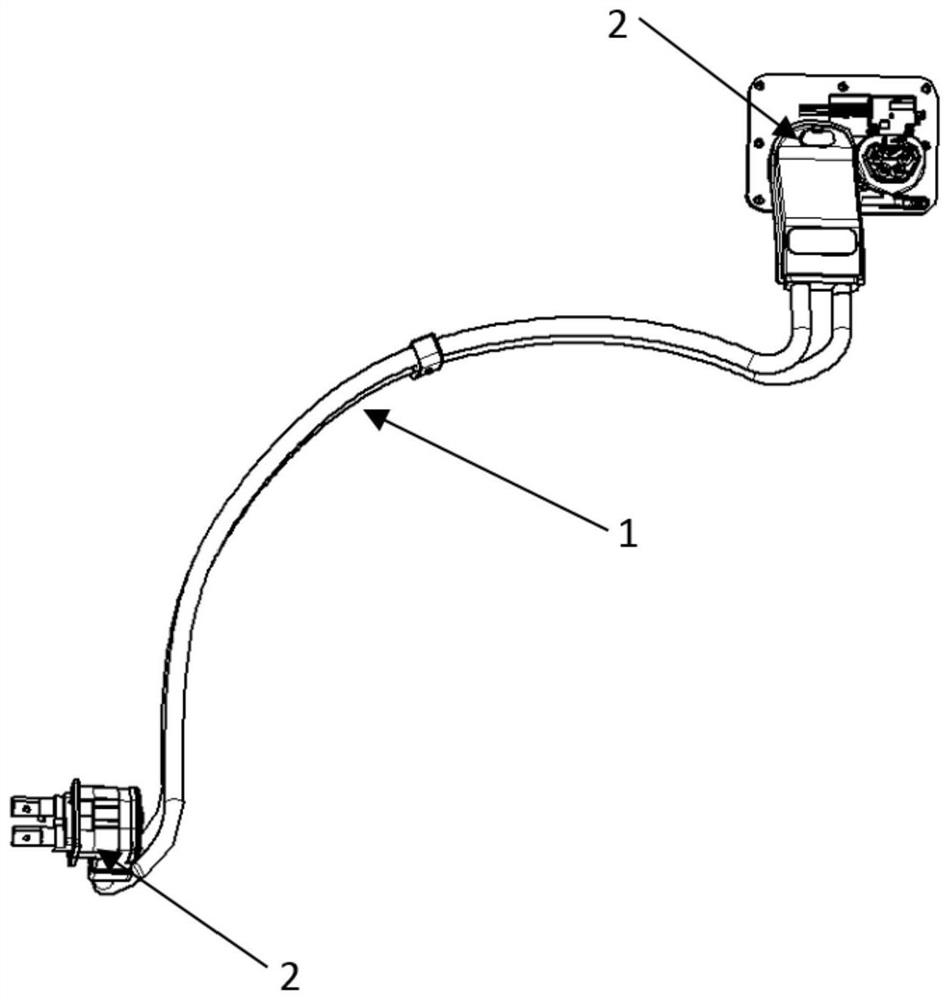 Electric energy transmission connecting device and vehicle
