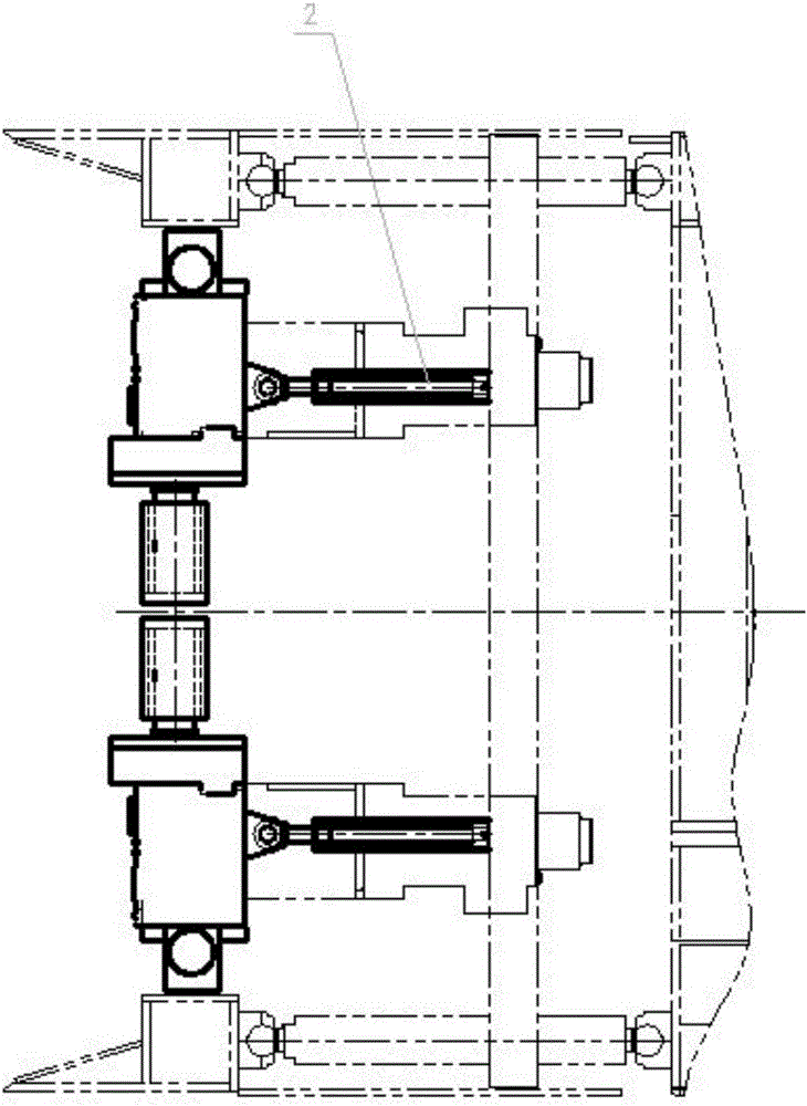 Tunnel header main driving omnibearing direction adjusting device