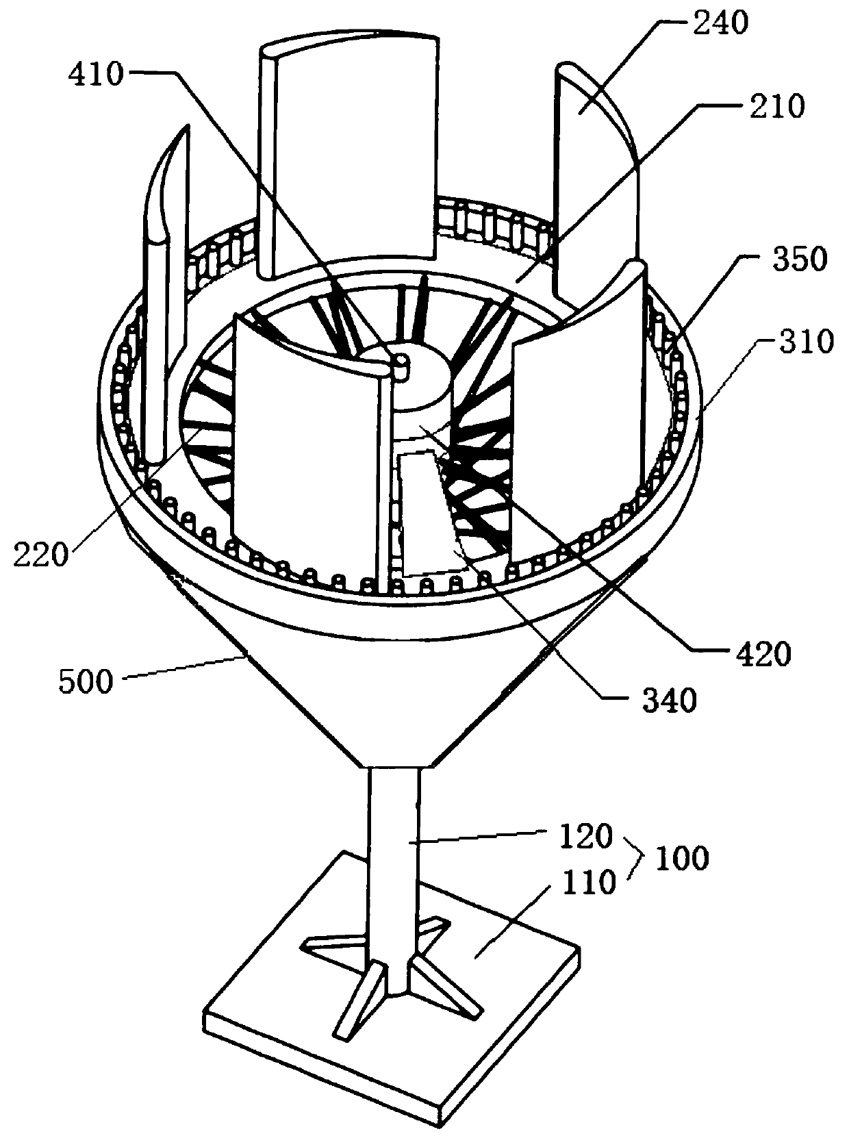 Naked-eye 3D dynamic information display device driven by solar power and wind power