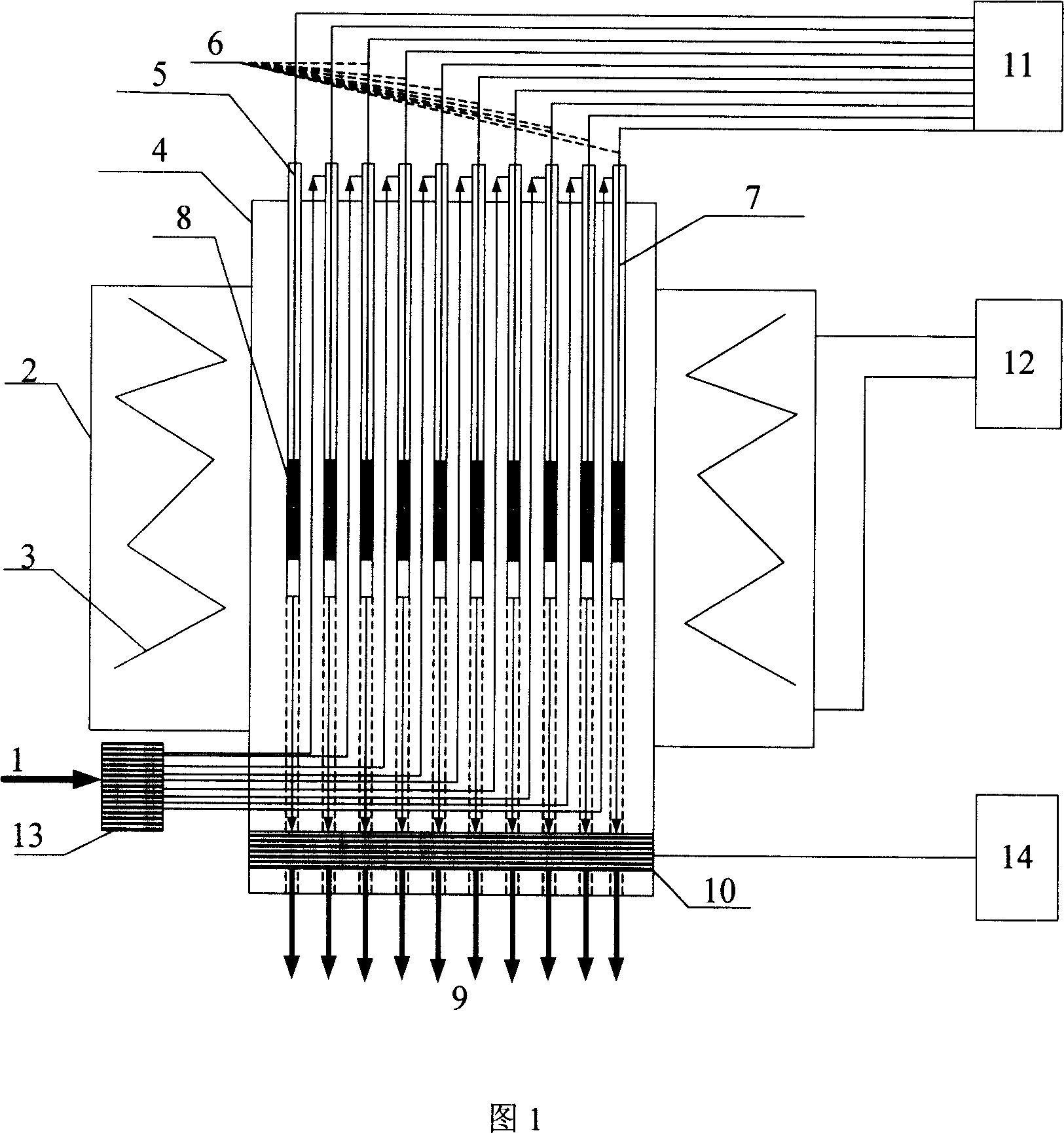 Multi-pipe composite reacting apparatus
