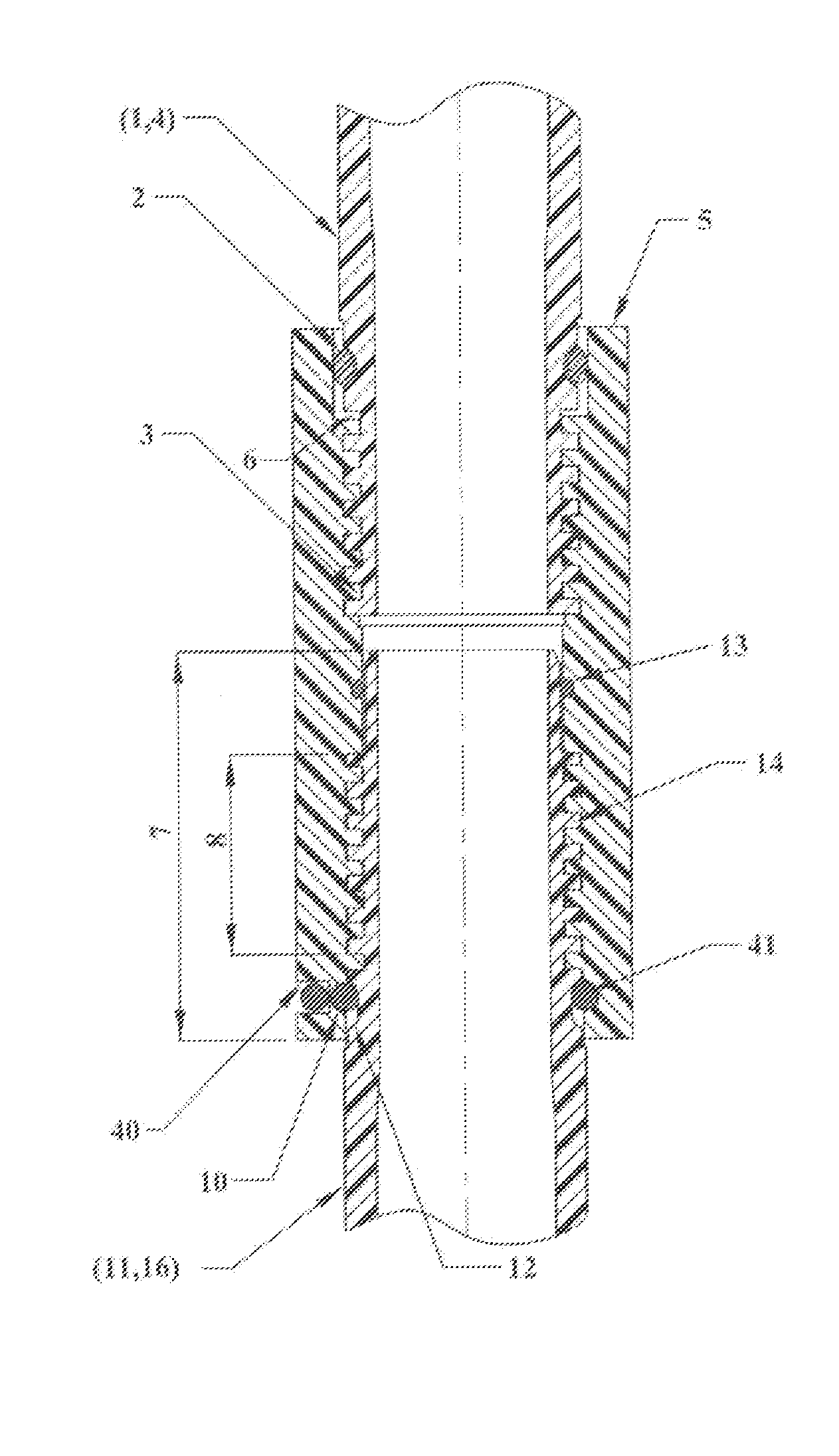 Threaded pipe joint coupling with wire lock device