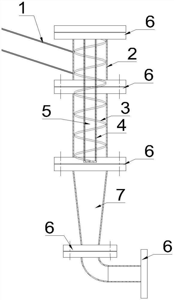 Vertical swirl split-phase capacitance integrated water content measurement device