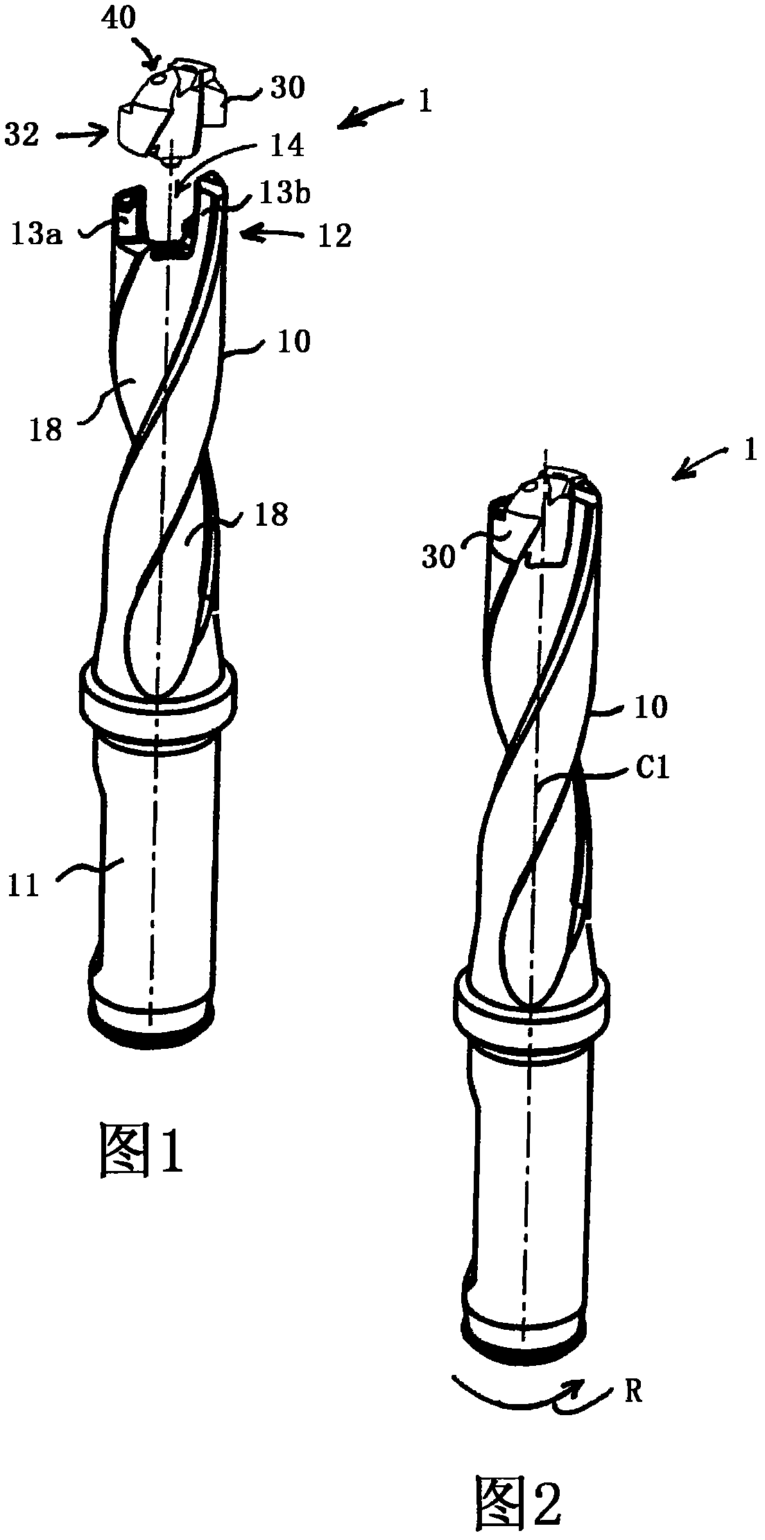 Tool for rotary cutting machining