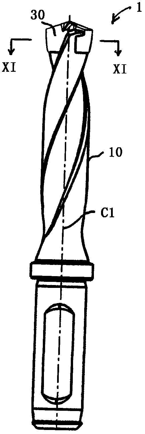 Tool for rotary cutting machining