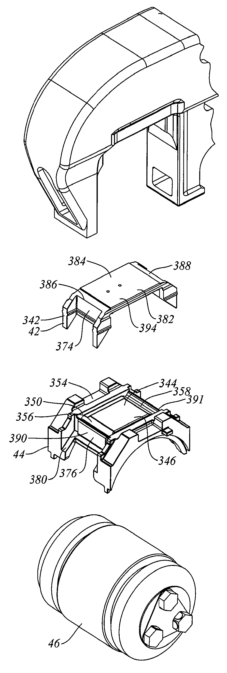 Rail road car and bearing adapter fittings therefor