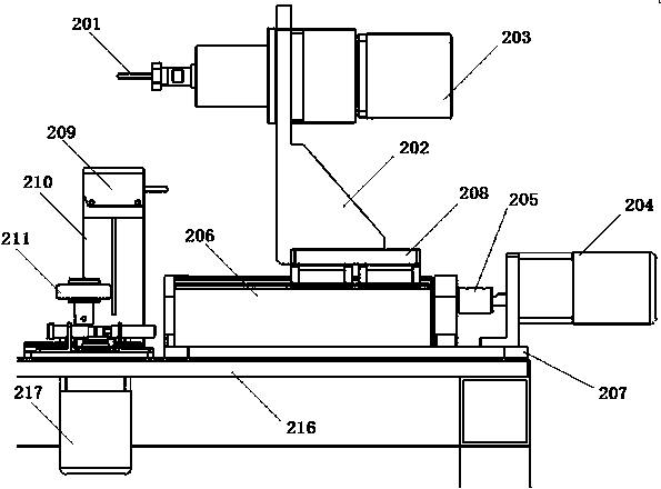A drilling mechanism for automatic processing machine of erhu pegs