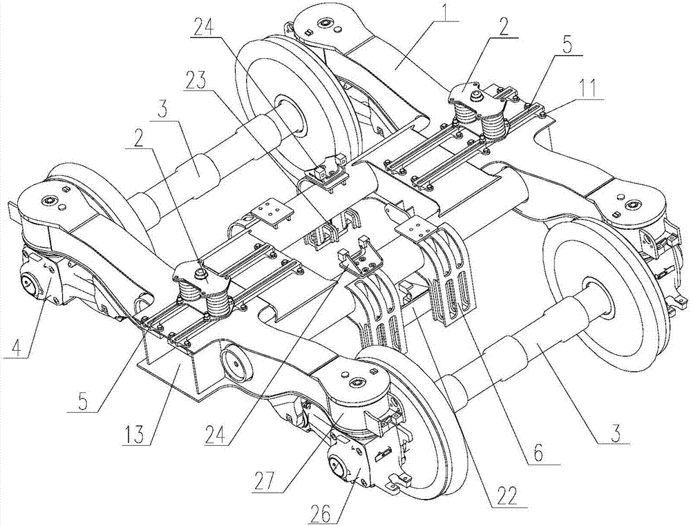 A traction rod installation interface device and bogie