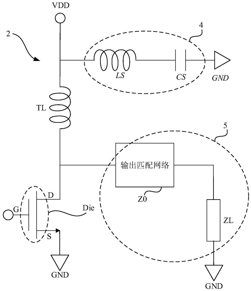 Radio frequency bias circuit packaging structure