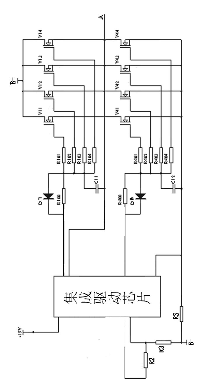 Brushless DC motor controller for four-wheel independently driven electric automobile and control method thereof