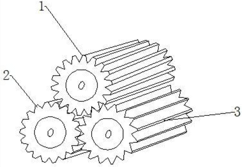 Three-axle linkage plastic pulverizer knife set