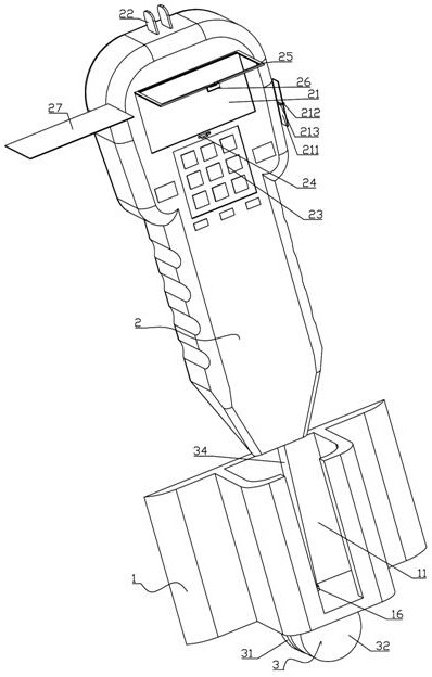 Anti-falling hand-held large-current tester