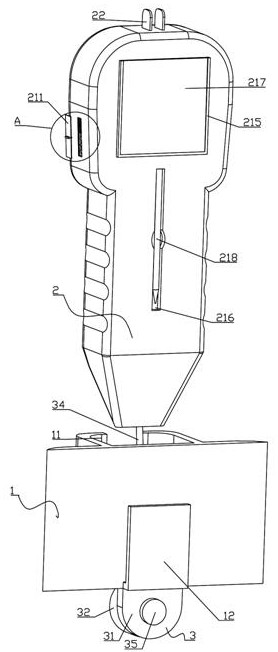 Anti-falling hand-held large-current tester