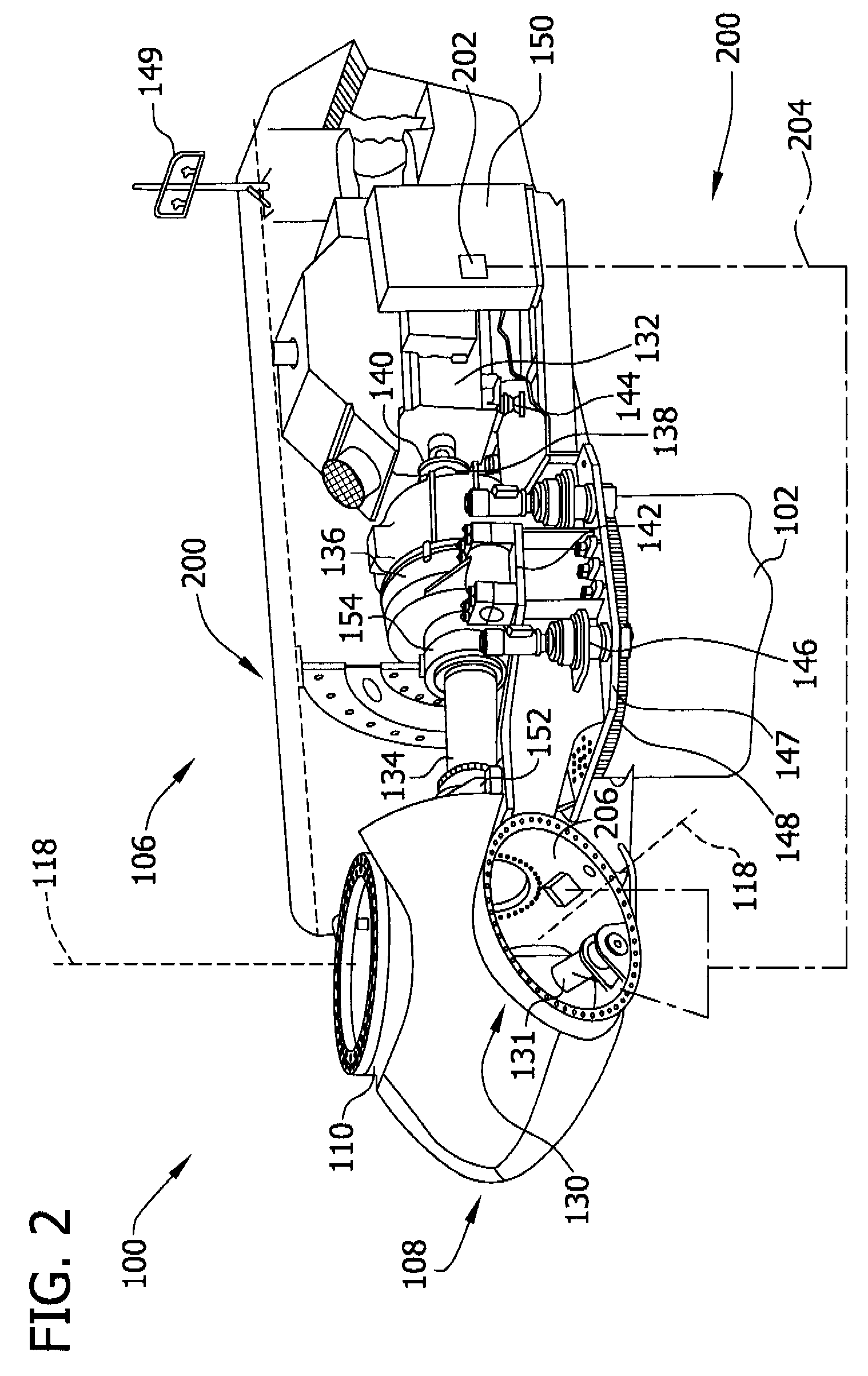 Yaw assembly for a rotatable system and method of assembling the same
