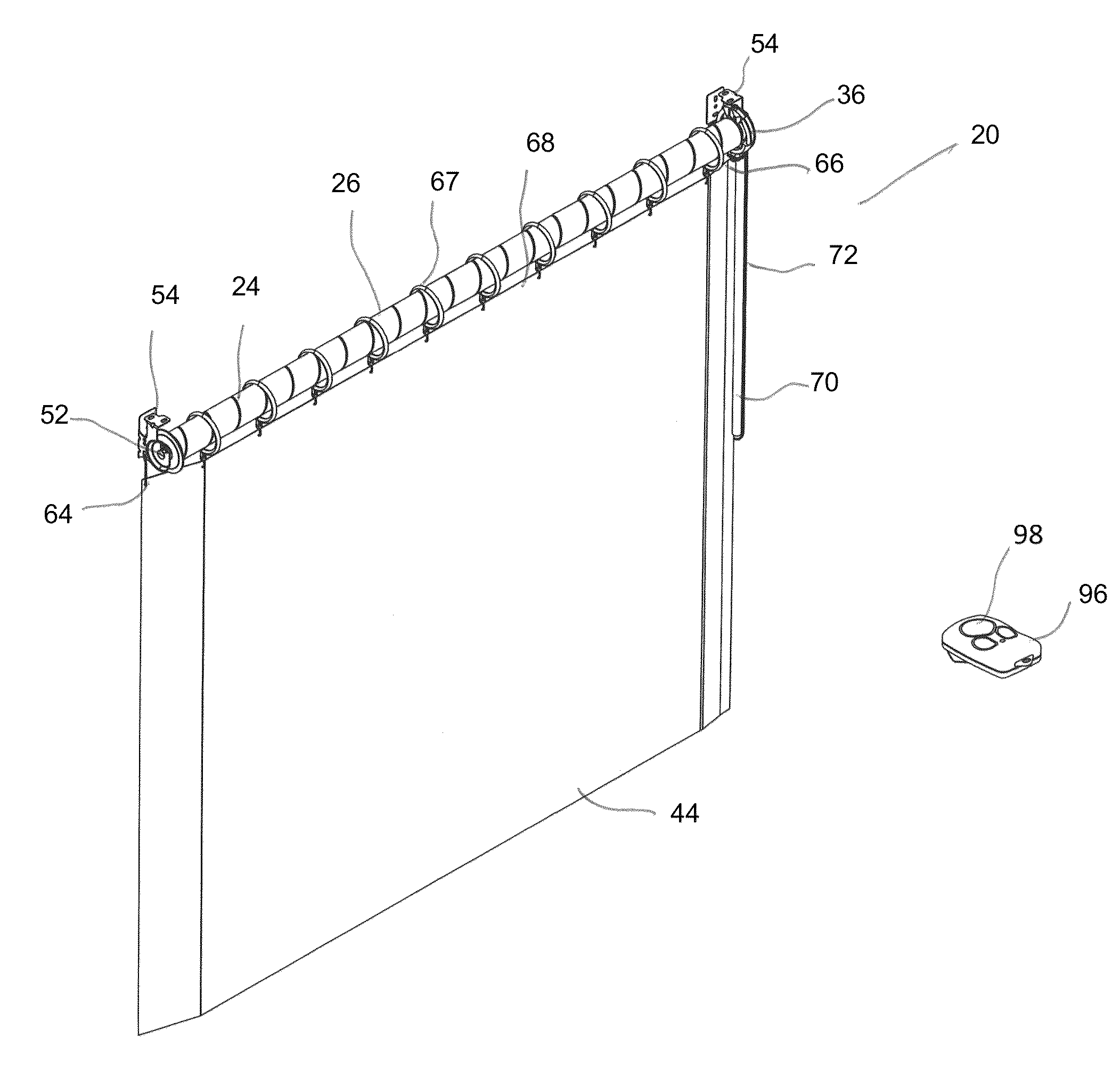 Rotatable drive element for moving a window covering