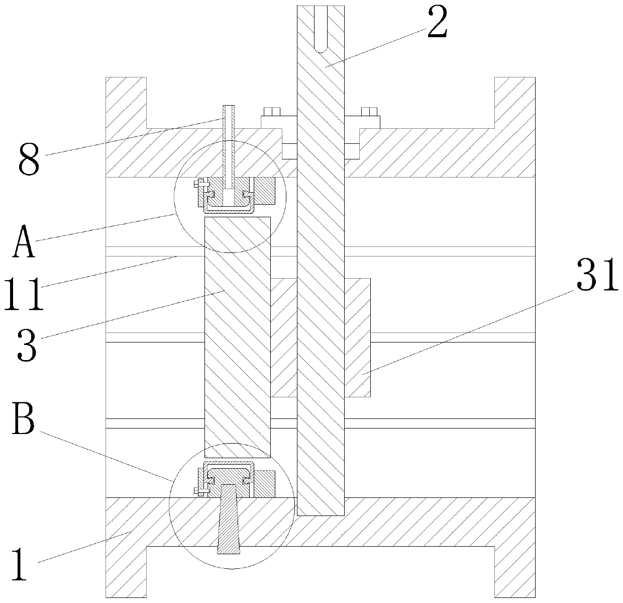 Novel pneumatic expansion butterfly valve convenient to maintain