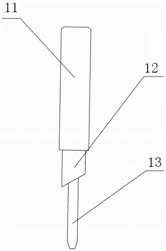 Detection equipment and stamped part non-circular hole detection pin thereof