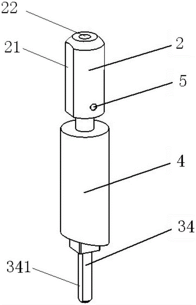 Detection equipment and stamped part non-circular hole detection pin thereof