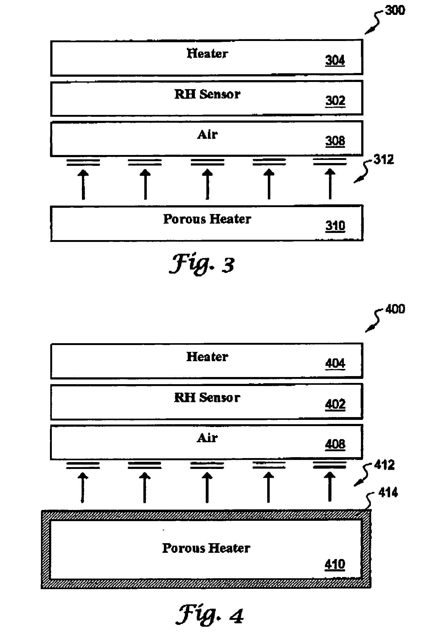 Relative humidity sensor enclosed with formed heating element