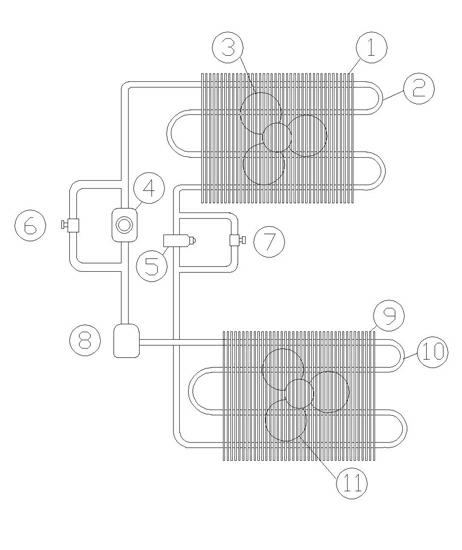 Heat pipe and heat pump air conditioner