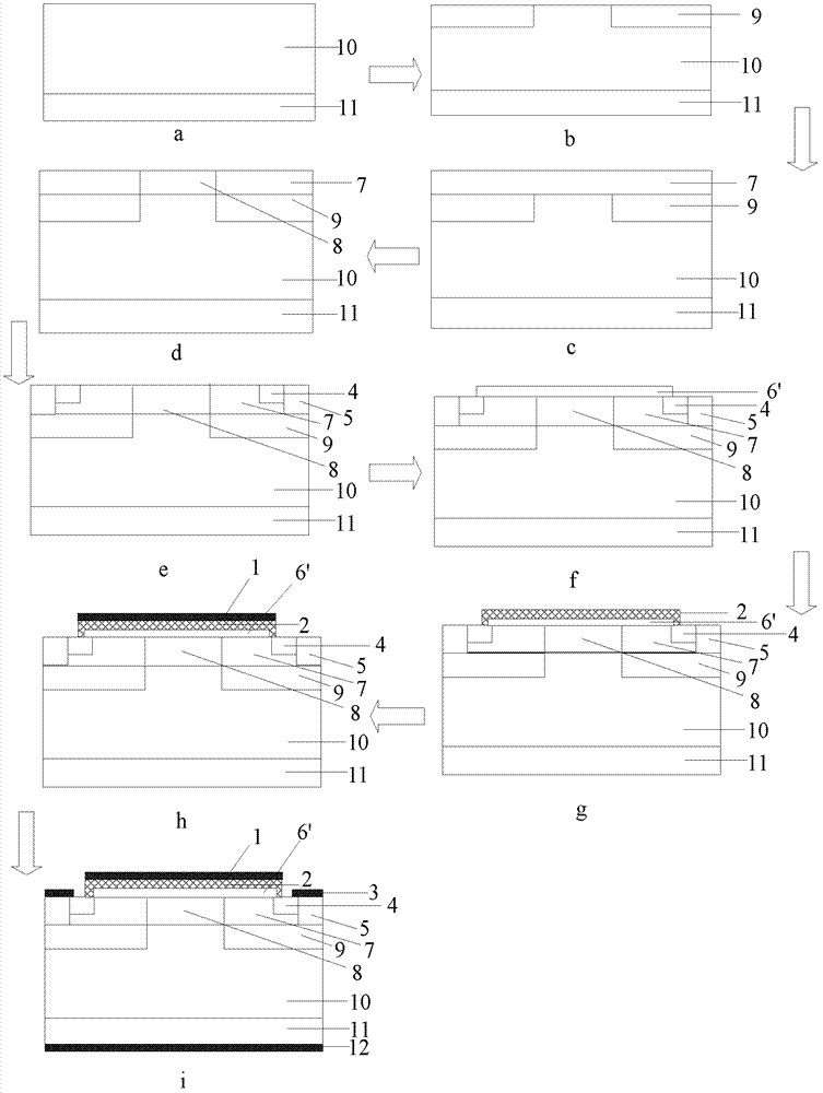 SiC IEMOSFET (Implantation and Epitaxial Metal-Oxide -Semiconductor Field Effect Transistor) device with epitaxy channel and manufacturing method of SiC IEMOSFET device