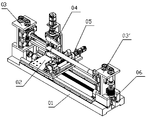 Power-driven tightening type cable sample clamping mechanism and insulating layer peeling equipment