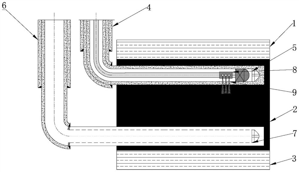 Thick coal seam top and bottom linkage horizontal well subsection seam making, coal washing and outburst eliminating method