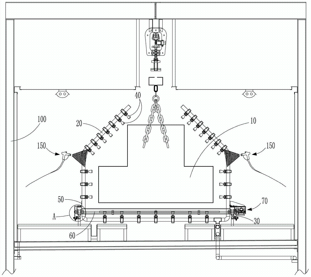 Automatic water blowing device