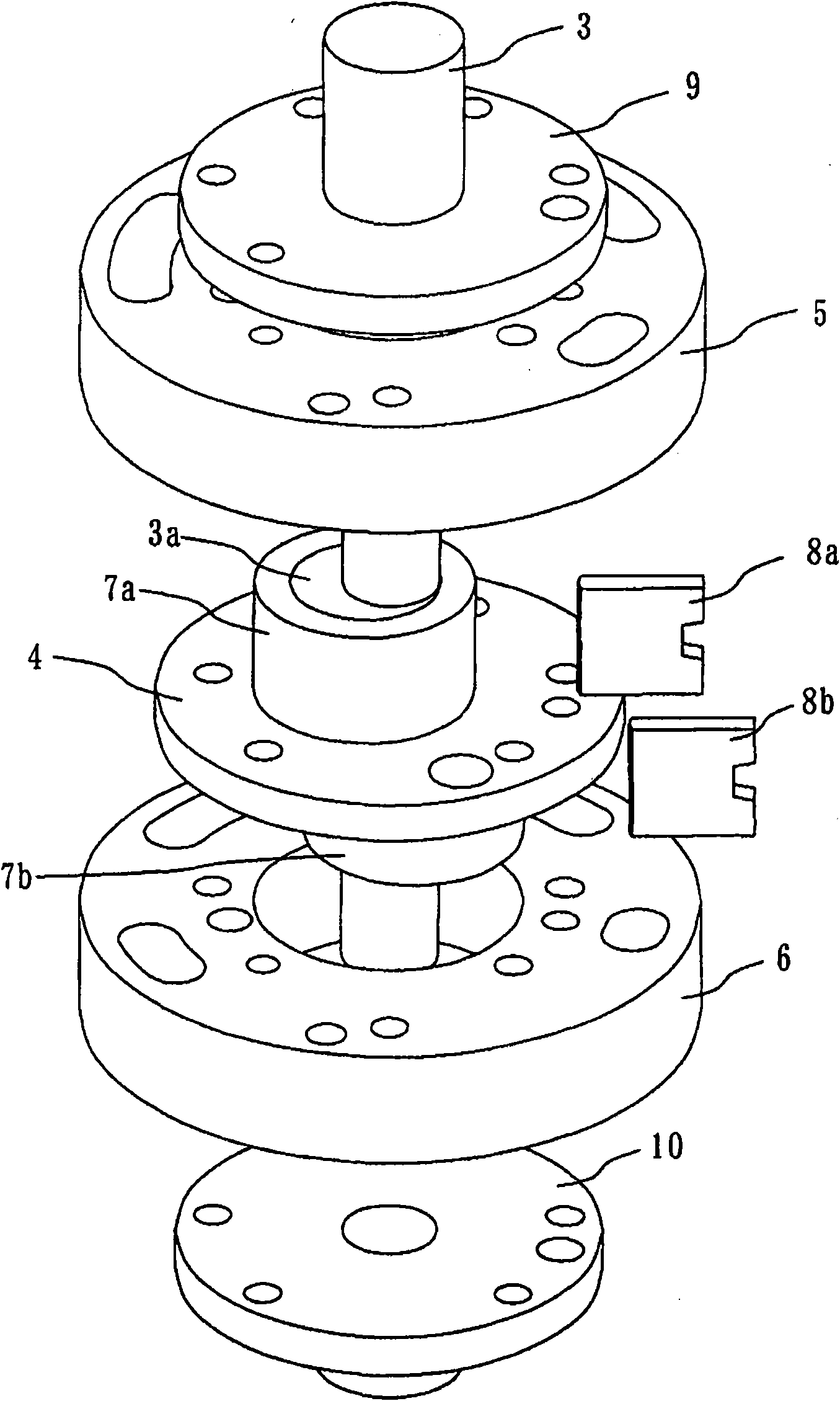 Two cylinder rotation type hermetic compressor and its manufacturing method