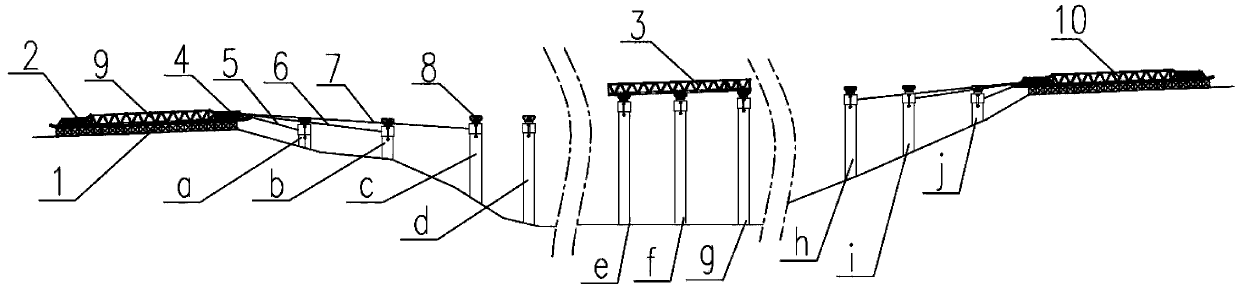 Pulling and erecting method of truss girder